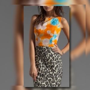 Tracy Reece Mixed Media Sheath Dress